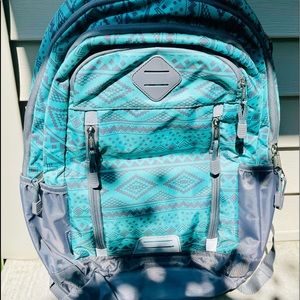 EUC Eastport Backpack Gray & Aqua RN#97857